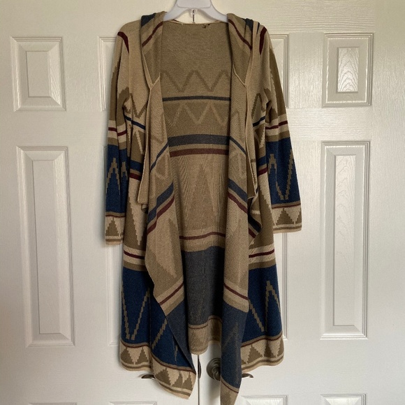 Tribal Print Long Cardigan - Picture 1 of 3